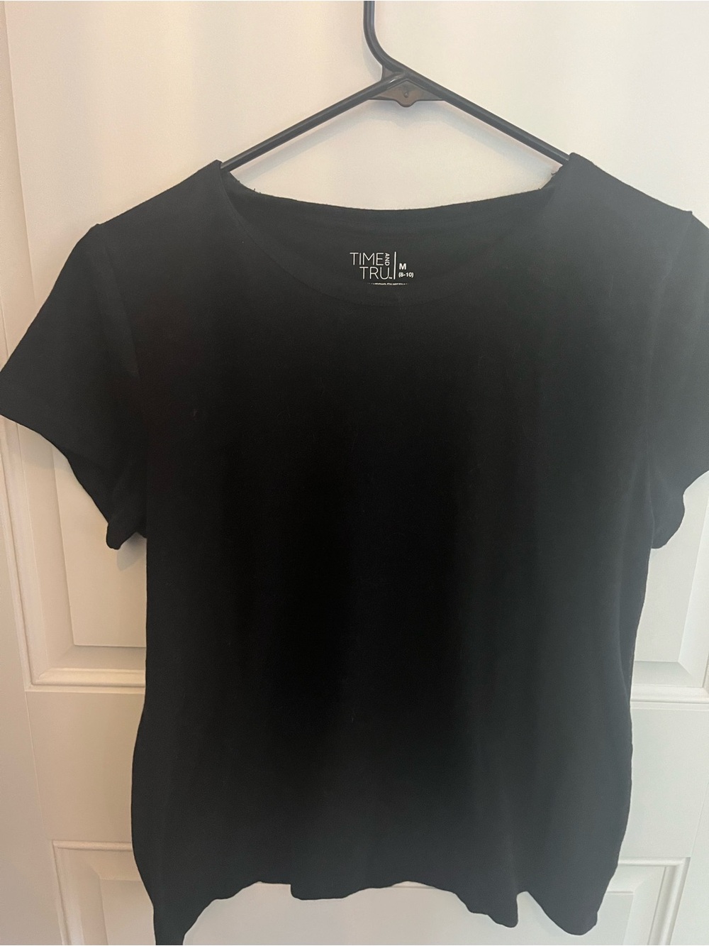 Time and Tru Black Short Sleeve Crew Tee
